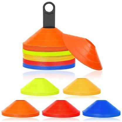 Training Cones - 30 (including stand and bag) Football Marking Cones - Marking Cones - Football Cones - V1188-ZXY-131-454