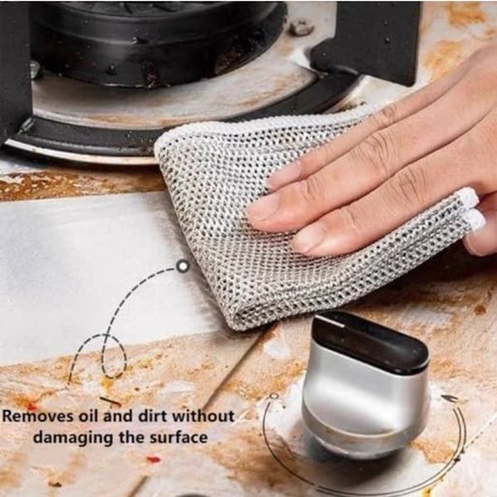 Dishcloths - Pack of 10 Multifunctional Steel Dishcloths - Scratch-resistant - Multifunctional - Powerful V1188-ZXY-131-460