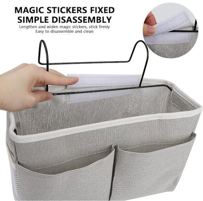 Bedside Organizer - Waterproof Canvas Bedside Organizer - Hanging Bedside Basket - For Home, Office & School V1188-ZXY-131-461