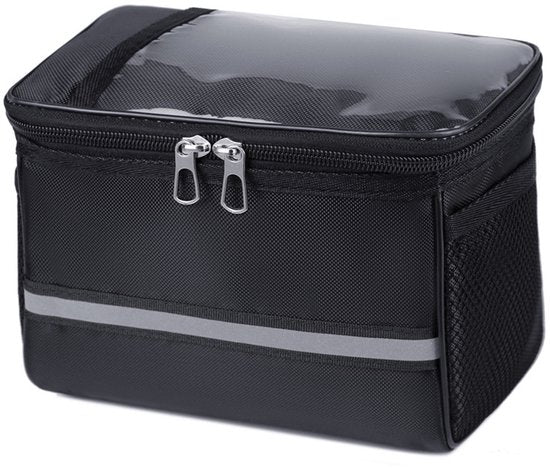 Bicycle handlebar bag - Removable bicycle handlebar bag with phone holder - Insulated - Phone bicycle bag - V1188-ZXY-131-468