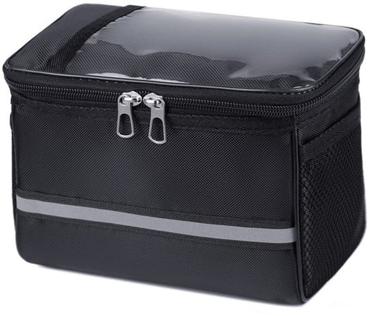 Bicycle handlebar bag - Removable bicycle handlebar bag with phone holder - Insulated - Phone bicycle bag - V1188-ZXY-131-468