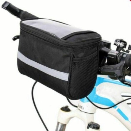 Bicycle handlebar bag - Removable bicycle handlebar bag with smartphone holder - Insulated - Phone bicycle V1188-ZXY-131-469