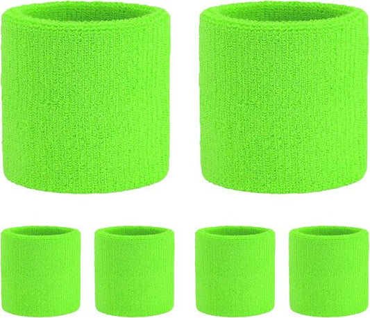 Tennis Sweat-Wicking Wristbands - 3 Pairs - Unisex - Adult - Thickened Elastic Wristband - French Terry - V1188-ZXY-131-488