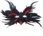 Mask - New for Halloween - Gothic Style - Mask with Decorative Feather Lace - Devil's Horn Mask - V1188-ZXY-131-492