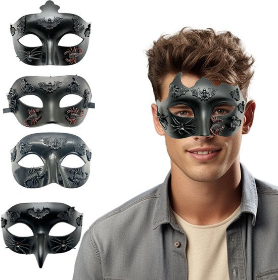Hell's Messenger Mask - Halloween - Rave Party - Dance - Adult Performance - Costume Prop - 5-Pack V1188-ZXY-131-498