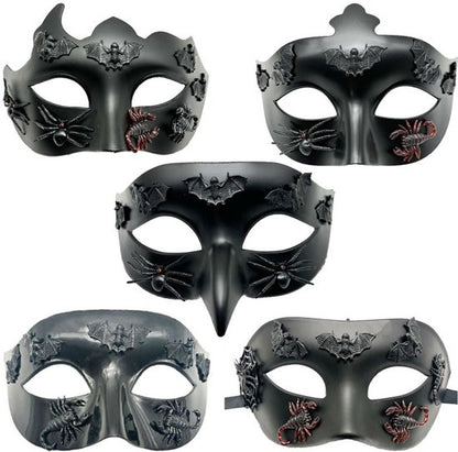Hell's Messenger Mask - Halloween - Rave Party - Dance - Adult Performance - Costume Prop - 5-Pack V1188-ZXY-131-498