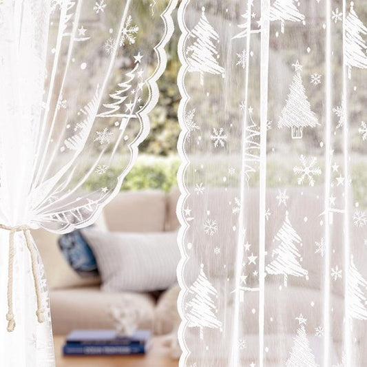Window Screen - Ice Flower Christmas Tree Window Screen - Metal Mesh - European and American - Christmas - V1188-ZXY-131-504