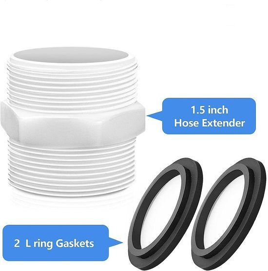 1.5" L-Type Two-Way Manifold (with Gasket) - Compatible with Intex Coleman Above Ground Pool Pumps (2 Pack) V1188-ZXY-131-505