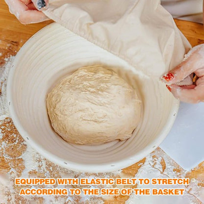 Bread Covers - 3-Pack Moisture Covers - Baker's Dough Cloths - Moisture Covers - Round, Stretchable Moisture V1188-ZXY-131-518