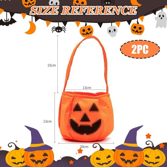 2-Pack Halloween Pumpkin Candy Bags - Halloween Pumpkin Bag Magic Candy Bags - Candy Bags - Pumpkin V1188-ZXY-131-524