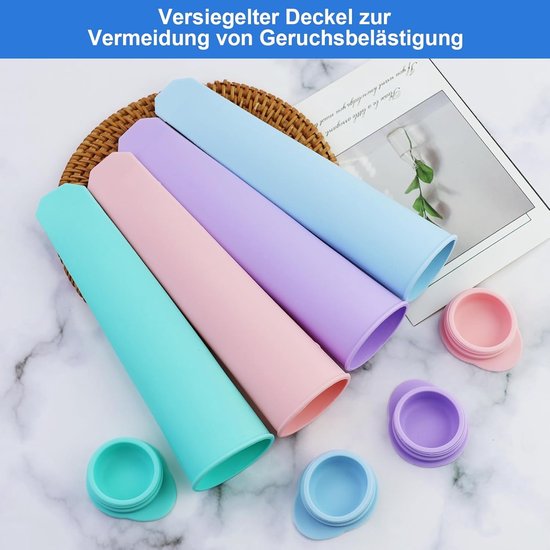 8-Piece Ice Cube Trays - Ice Cube Molds with Handles - Silicone Ice Cube Molds with Lids - Water Ice Molds V1188-ZXY-131-526
