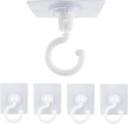 5-pack self-adhesive hooks - Extra strong adhesive hooks - Transparent wall hooks - Self-adhesive - No V1188-ZXY-131-527