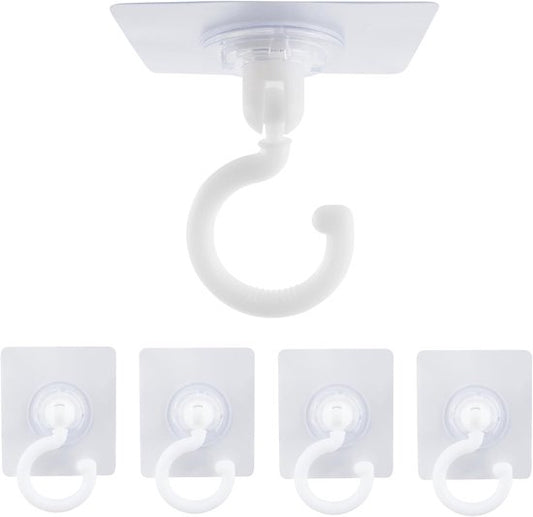 5-pack self-adhesive hooks - Extra strong adhesive hooks - Transparent wall hooks - Self-adhesive - No V1188-ZXY-131-527
