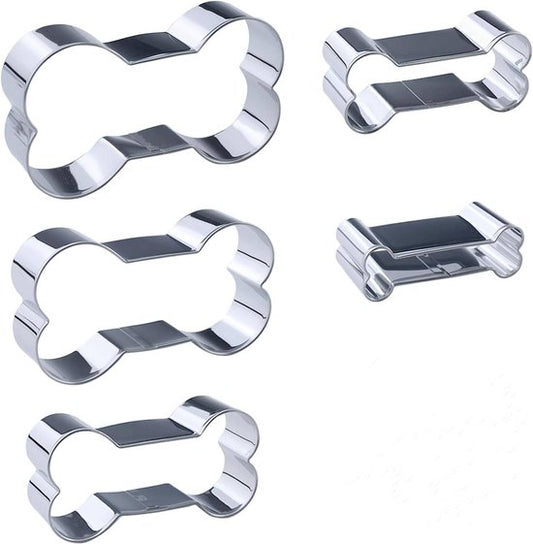 A set of 5 bone-shaped cookie cutters - 5 sizes - Bone-shaped cookie cutters - Christmas cookie cutters - V1188-ZXY-131-529