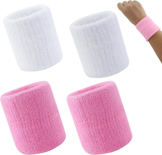4-Pack Sweat-Wicking Wristbands - Super Stretch Cotton Sports Wristbands - Sweat-Wicking Wristbands - For V1188-ZXY-131-530