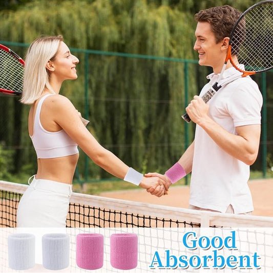 4-Pack Sweat-Wicking Wristbands - Super Stretch Cotton Sports Wristbands - Sweat-Wicking Wristbands - For V1188-ZXY-131-530