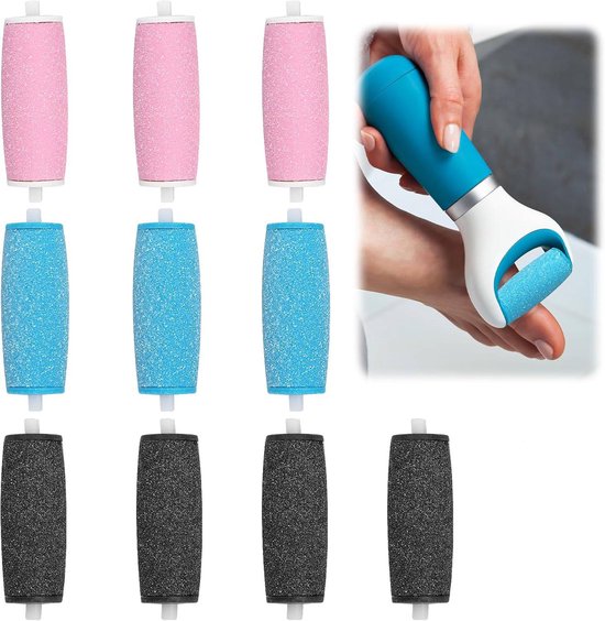 10 Replacement Rollers Compatible with Scholl Velvet Smooth - Pumice Stone Foot Roller Refills - For Electric V1188-ZXY-131-531