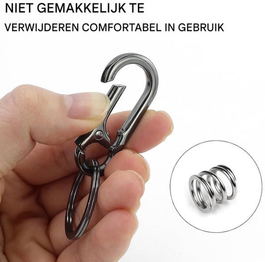 Set of 4 Carabiner Keychains - Small Metal Carabiners - Detachable - Suitable for Car Keys - Carabiner V1188-ZXY-131-533