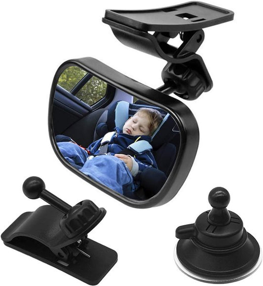 Car rearview mirror - 1 mirror with 2 brackets - Backseat baby car rearview mirror - Child rearview mirror - V1188-ZXY-131-538