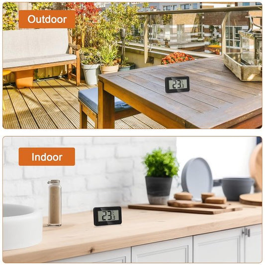 Set of 3 digital refrigerator thermometers - Magnetic aquarium thermometer with hook - Mini refrigerator V1188-ZXY-131-541