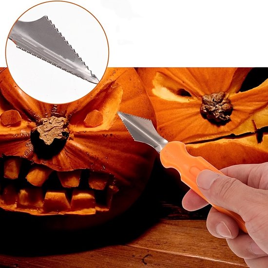 10-Piece Jack-O'-Lantern Cutting Knife Set - Halloween - Baking Tools - Clay Stainless Steel Cutter V1188-ZXY-131-549
