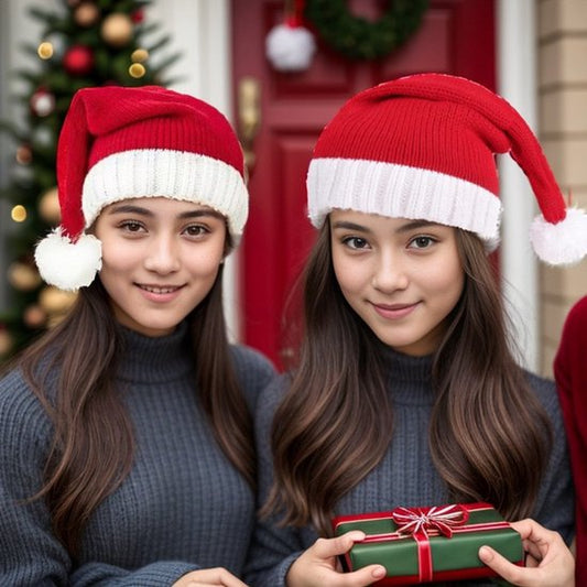 2 Santa Claus Hats - Santa Claus Hats - Hats - Baby Santa Claus Hats - Kids Santa Hats - Christmas Costumes - V1188-ZXY-131-554