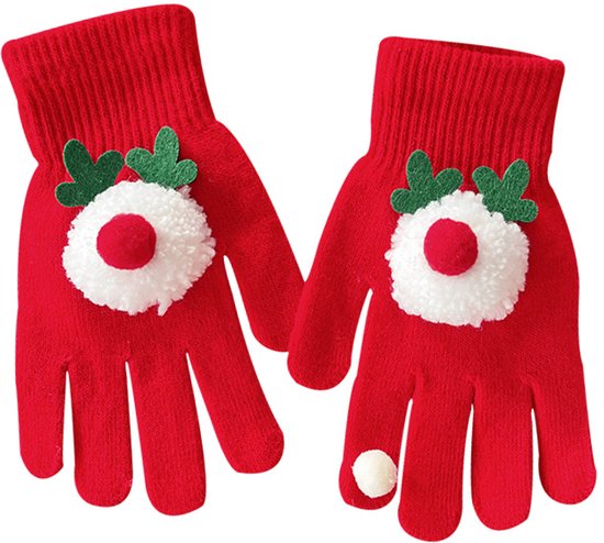 Red Gloves - Women - Winter - Couples - Gift - Cute - Thick - Five Fingers - Warm Gloves V1188-ZXY-131-555