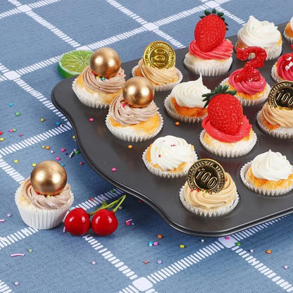 500-pack Mini Cupcake Liners - White - Oil Resistant - Small Cupcake Wrapping Paper - Baking Cups V1188-ZXY-131-558