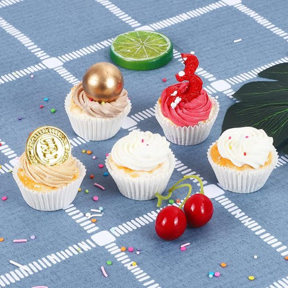 500-pack Mini Cupcake Liners - White - Oil Resistant - Small Cupcake Wrapping Paper - Baking Cups V1188-ZXY-131-558