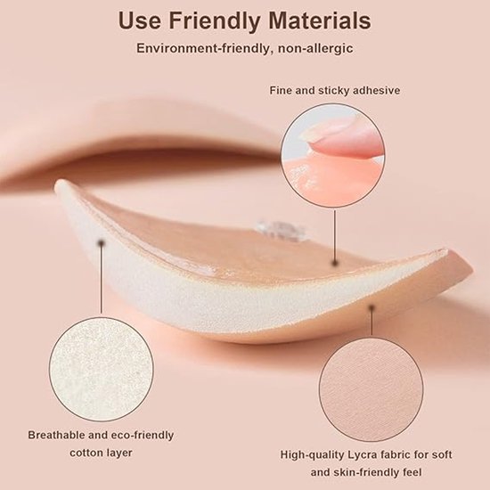 1 round bra cup - strapless invisible silicone - transparent push-up bra - seamless design - front closure - V1188-ZXY-131-570