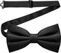 Plain Bow Tie - Adjustable Bow Tie for Men - Black V1188-ZXY-131-573