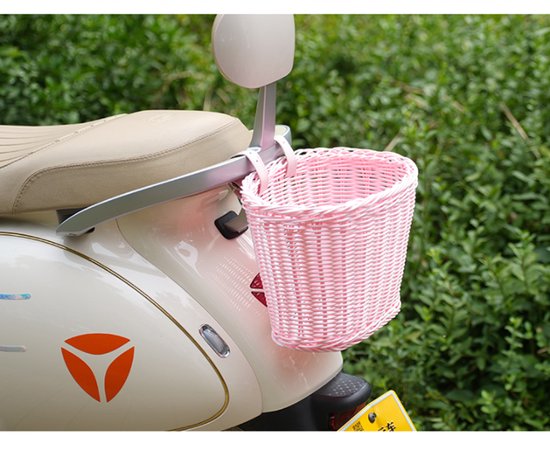 Front bike basket - front and rear bike baskets - rear motorcycle basket - backpack storage - pink V1188-ZXY-131-583