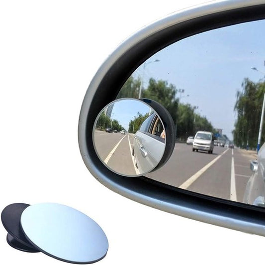Blind Spot Mirrors - Round, frameless, 360 degrees rotating mirror - Adjustable, high-resolution convex glass V1188-ZXY-131-585