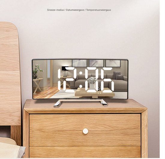 Multifunctional electronic alarm clock with light effect - Creative large screen - Curved LED light - Digital V1188-ZXY-131-587