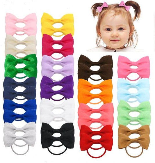 40-pack - Multicolor Baby Girl Hair Clips - Hair Elastics, Elastic Hair Bands - Ponytail Hair Elastics - V1188-ZXY-131-590