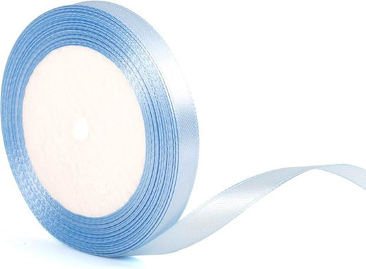 22 meters of blue satin ribbon - 10 mm wide - suitable for gift wrapping, Valentine's Day decorations, thick V1188-ZXY-131-595