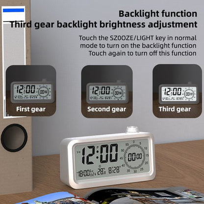Visual alarm clock - Timer - Three alarms - Backlight - Two displays - Countdown function - Timer reminder V1188-ZXY-131-596
