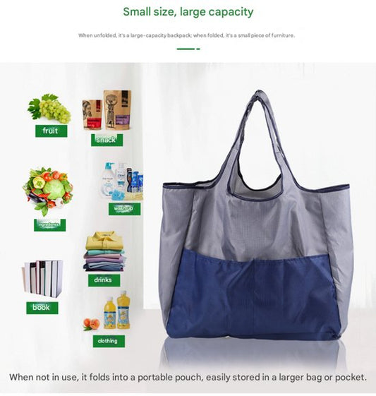 Portable foldable shopping bag - storage bag - supermarket bag - large Oxford cloth bag - eco-friendly bag - V1188-ZXY-131-599