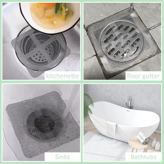 100-Piece Shower Drain Filter - Sticky Hair Shower Filter - Sink Filter, Bathtub, Bathroom & Kitchen Shower V1188-ZXY-131-620