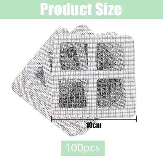 100-Piece Shower Drain Filter - Sticky Hair Shower Filter - Sink Filter, Bathtub, Bathroom & Kitchen Shower V1188-ZXY-131-620