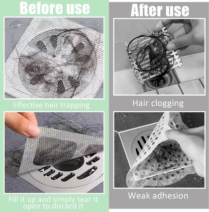 100-Piece Shower Drain Filter - Sticky Hair Shower Filter - Sink Filter, Bathtub, Bathroom & Kitchen Shower V1188-ZXY-131-620