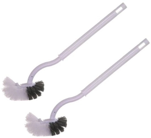 Toilet brushes - (2 pieces) - Toilet brush with rim cleaning brush - Curved toilet brush - Hanging toilet V1188-ZXY-131-635