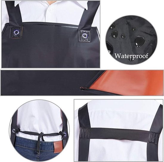 Waterproof Apron - Adjustable, Heavy-Duty Waterproof Apron - Apron - Extended - Extra Large - Waterproof V1188-ZXY-131-636