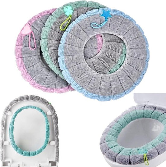 Toilet Seat Covers - 3-Pack - Soft Toilet Seat Covers - Soft and Comfortable Winter Toilet Seat Covers - With V1188-ZXY-131-646