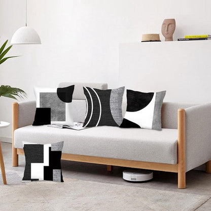 Pillowcase - 4-pack - Pillowcases with abstract geometric pattern - 45x45 cm - Pillowcases with zipper - V1188-ZXY-131-647