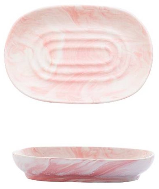Soap Dish - Ceramic Soap Dish - Non-slip Marble Soap Dish - Bathroom Soap Holder - Suitable for Bathroom, V1188-ZXY-131-657