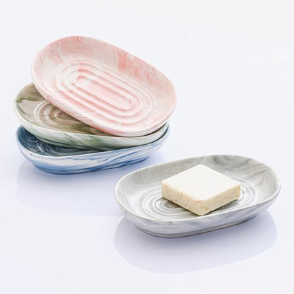 Soap Dish - Ceramic Soap Dish - Non-slip Marble Soap Dish - Bathroom Soap Holder - Suitable for Bathroom, V1188-ZXY-131-657