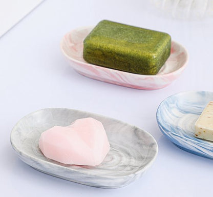 Soap Dish - Ceramic Soap Dish - Non-slip Marble Soap Dish - Bathroom Soap Holder - Suitable for Bathroom, V1188-ZXY-131-657