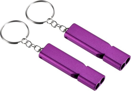 Emergency Whistles - Set of 2 - Emergency Whistles - Whistles - Safety Whistles for Survival - With Key Ring V1188-ZXY-131-667