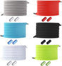 6 pairs - Adjustable - Suitable for adults and children - Elastic laces without a bow (black, white, gray, V1188-ZXY-131-674